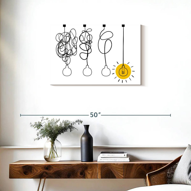 Abstract Idea Lightbulb, 20" H x 30" W