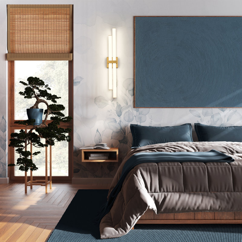 Éclairage pour salle de bain 2 lumières Brinli, Or moderne