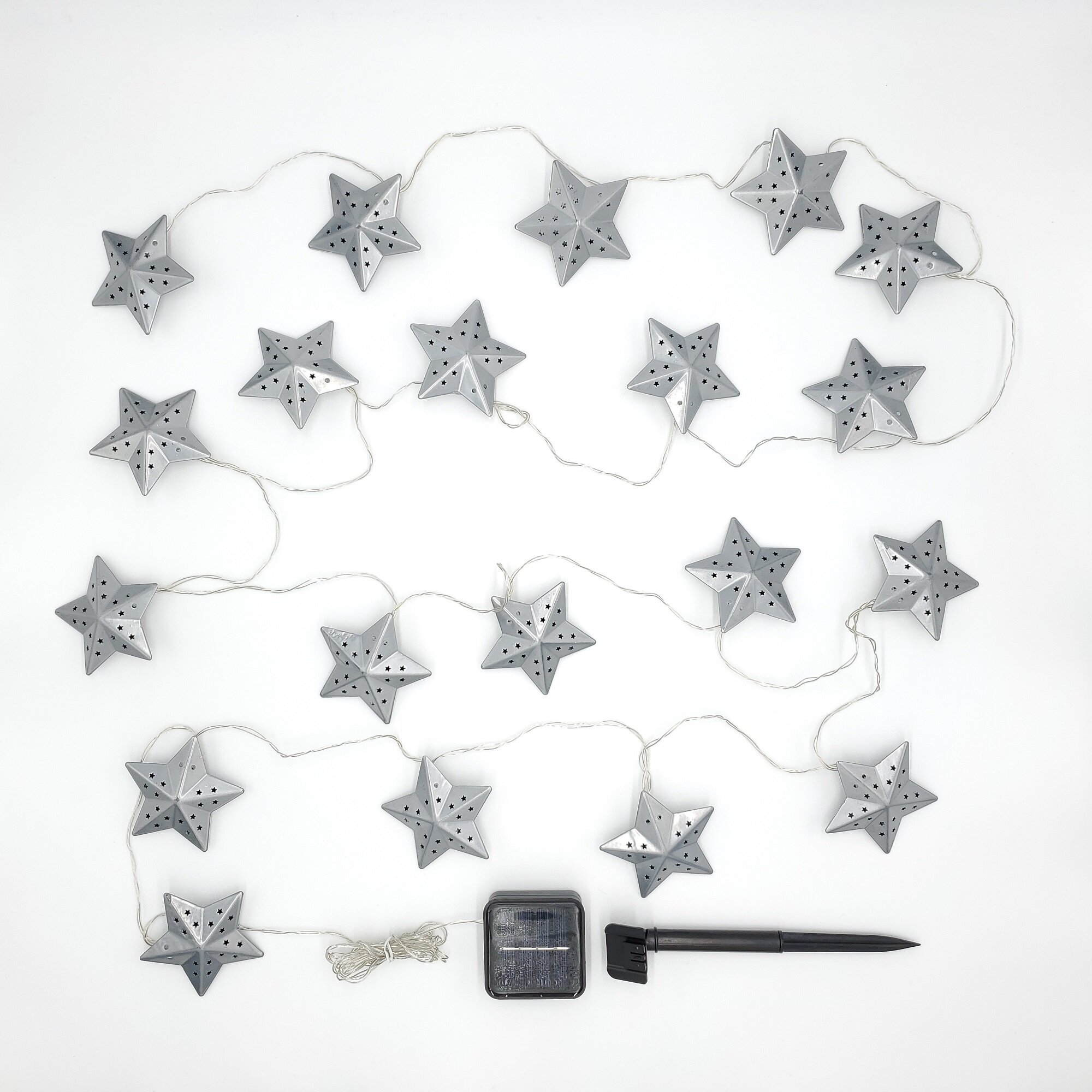 The Holiday Aisle® Solar Powered String Lights with 20 Silver