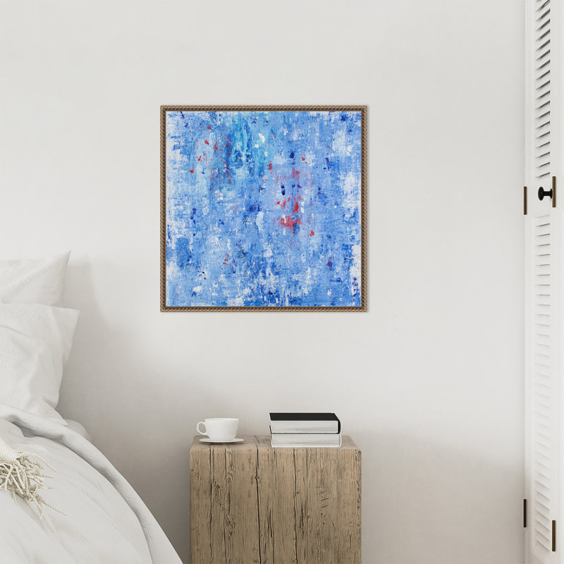 «Pink 10000 Jonas Weikel» par Jonas Weikel, reproduction d'art sur toile encadrée, Or foncé perlé Sylvie