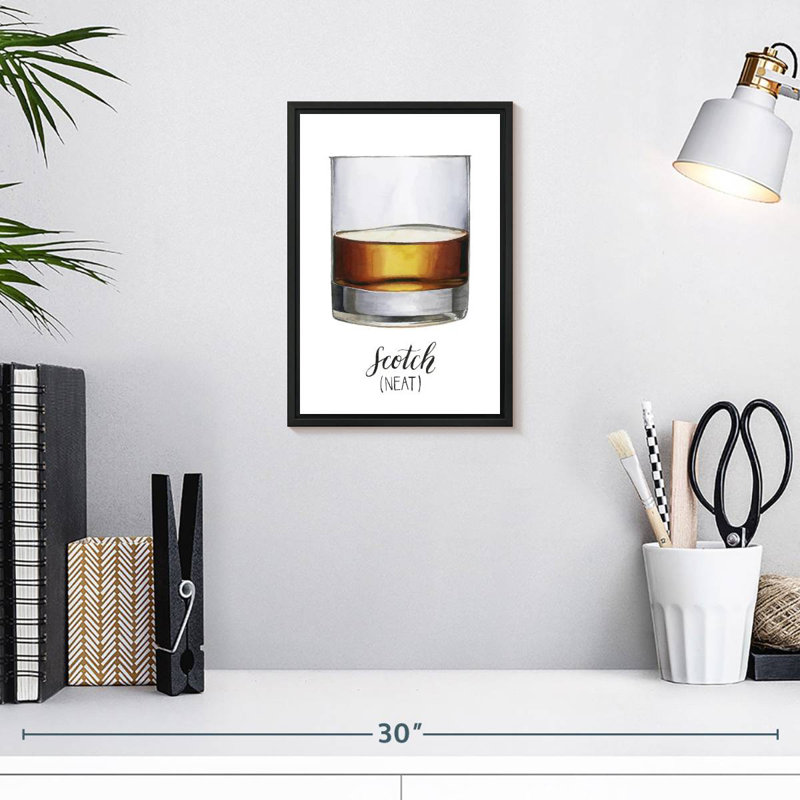 «Happy Hour» classique I, 9 po x 13 po, Cadre flottant noir