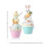 Lapin de styromousse avec petit gâteau 10,5 po assorti