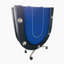 Table de poker pliable 94 pouces avec roues pour 10 joueurs, bleu-116625047
