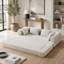 Canapé-lit convertible de 78,9 pouces, canapé-lit pliant en chenille, siège élégant avec deux coussins de dossier et deux coussins décoratifs, canapé de bricolage avec accoudoirs amovibles, idéal comme salon sur pied-391192841