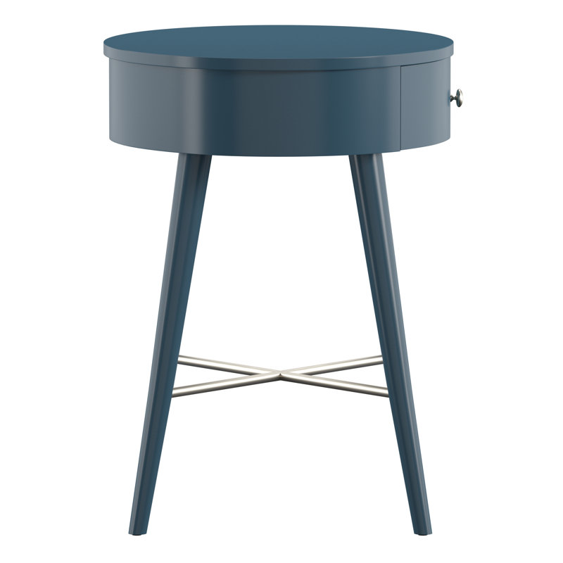 Lugenia End Table with Storage, Blue