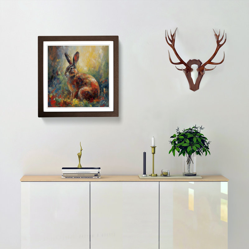 Hare Post-Impressionism - Framed Print, Walnut