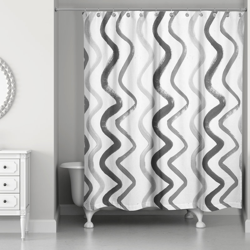Rideau de douche Ritva, Noir / gris