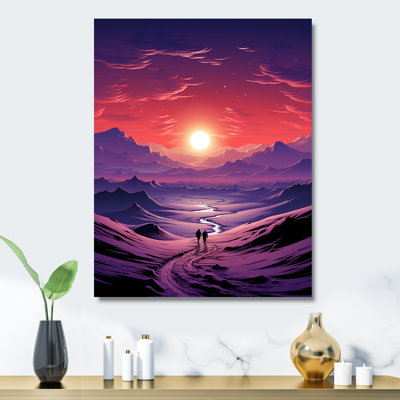Amethyst Desert Sands Journey I - Desert Metal Wall Art