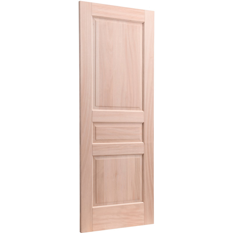 Porte intérieure à panneaux en bois non fini standard, 28 po x 80 po