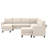Lyles 107.3" Sectional Sofa With Armrest Black Legs And Moveable Ottoman Seater For 9-109867533