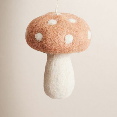 Felted Mushroom Ornament