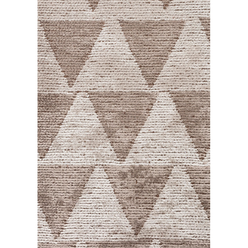 Amarchand Geometric Hand Loom Indoor / Outdoor Area Rug, Rectangle 5'3" x 7'6"