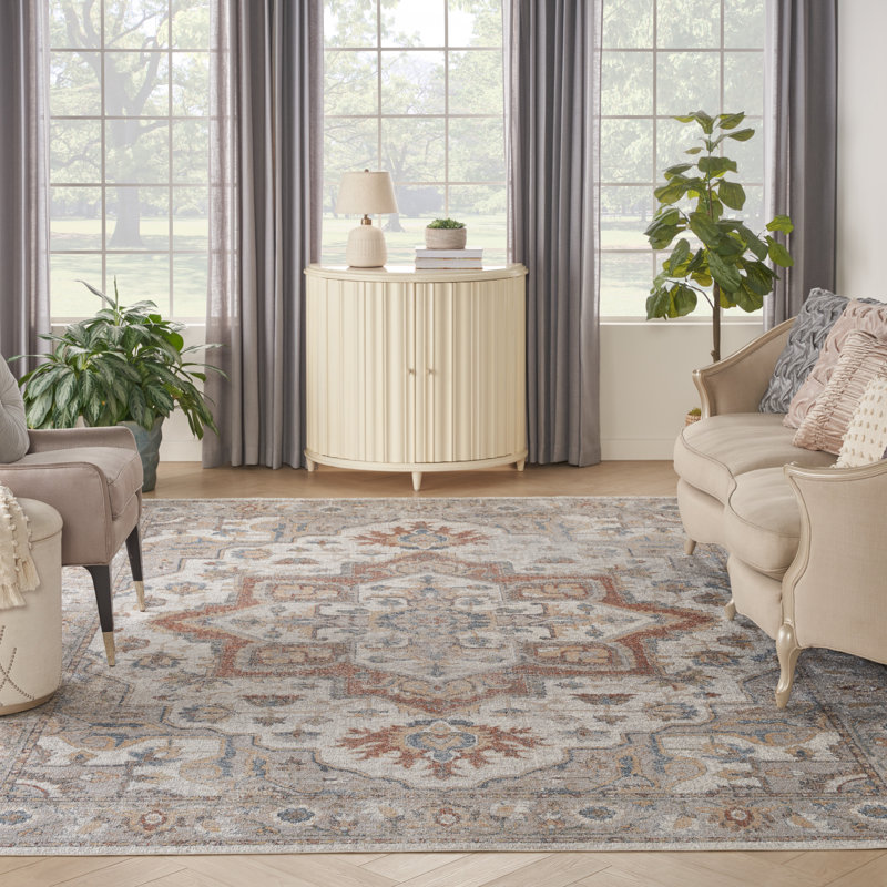 Laivai Washable Oriental Indoor Rug, Rectangle 9' x 12"