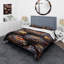 Ensemble de housse de couette noir et orange Aquace Geode I - Stone Geode-101241544