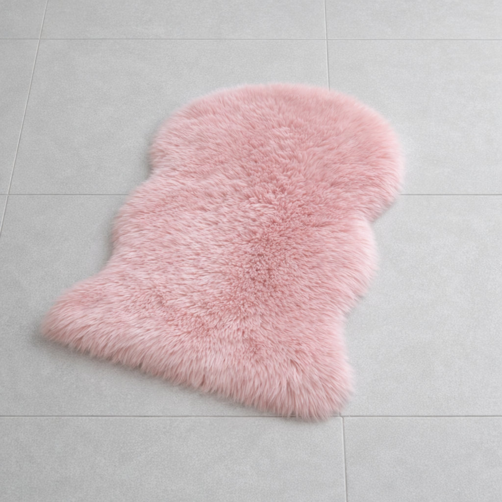 Oval Solid Colour Sheepskin 60cm X 110cm Area Rug