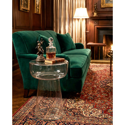 Glass Top End Table