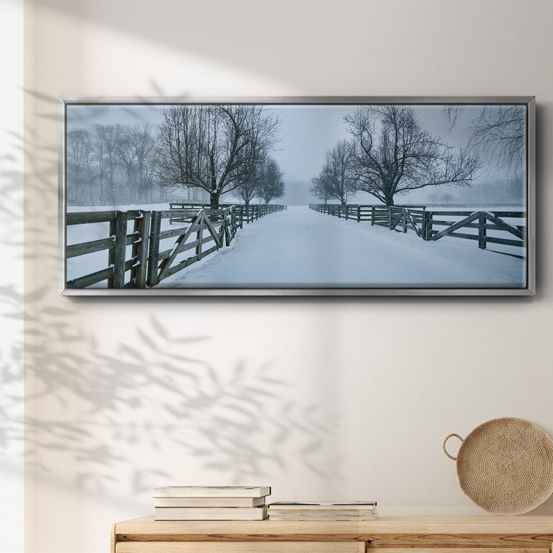 Snowy Road II- Framed Canvas