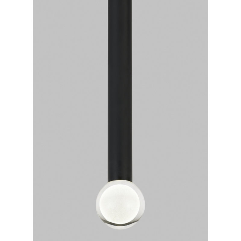 Guyed 1 - Light LED Pendant, Nightshade Black