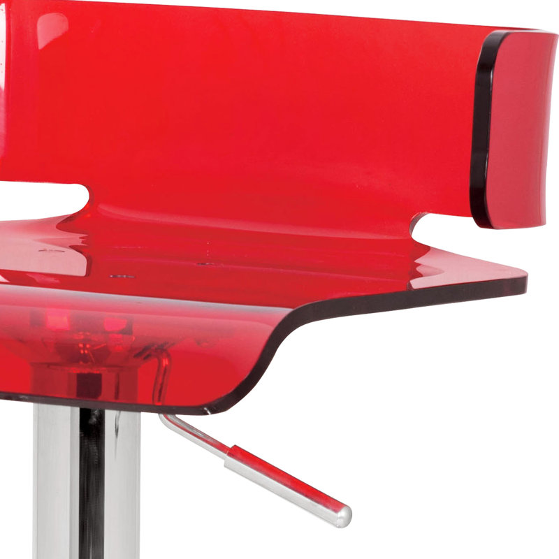 Tabouret pivotant rouge et réglable sur 360 degrés - Élégant pour tout espace