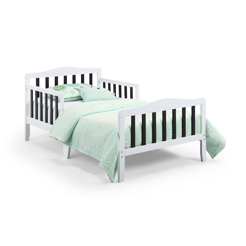 Twain Toddler Bed, White/Black