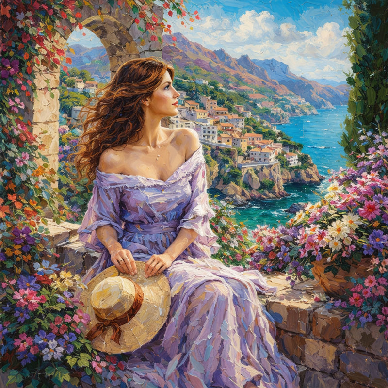 Art mural sur toile Lakeview Garden, L 20 po x H 20 po x P 1,5 po