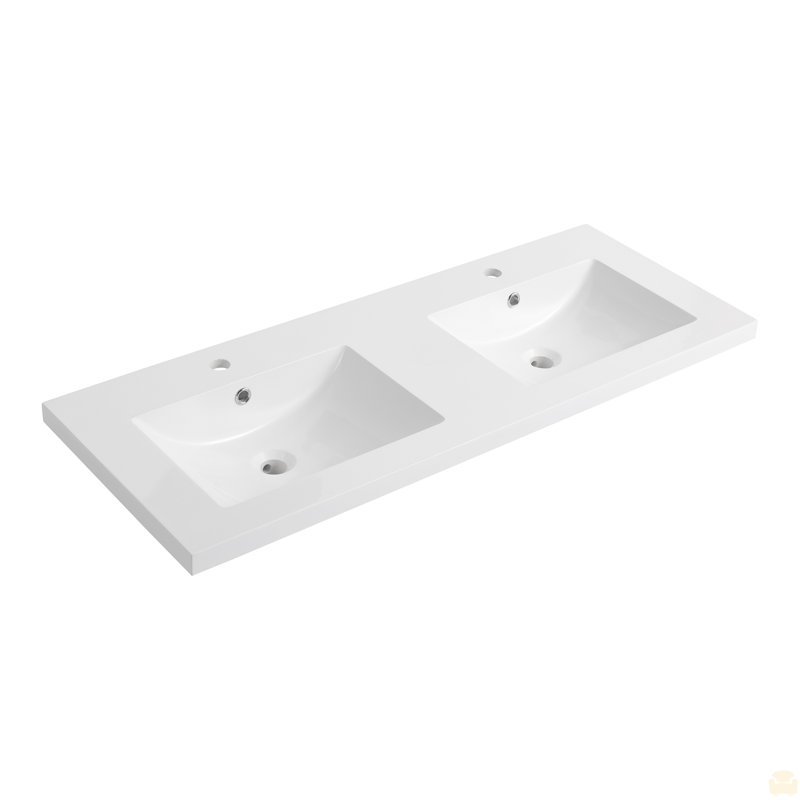 Comptoir de salle de bain 48 po en résine (seulement le lavabo supérieur)