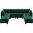 Soneson 116.6'' W Large Upholstered Velvet Movable Modular Sofa Bed with Storage-134251361
