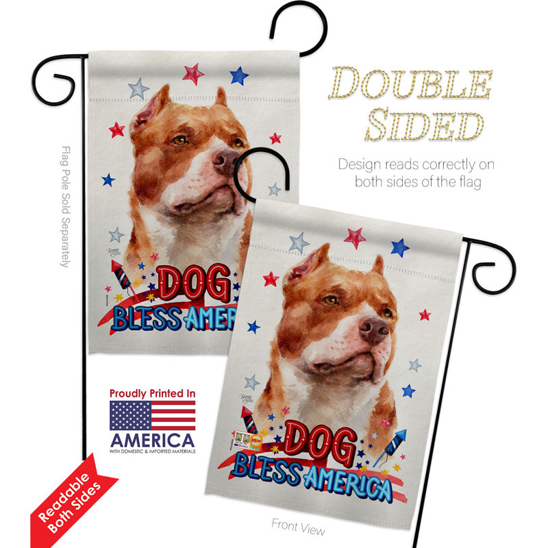 Double Sided 18.5 in. H x 13 in. W Polyester Animal Garden flag