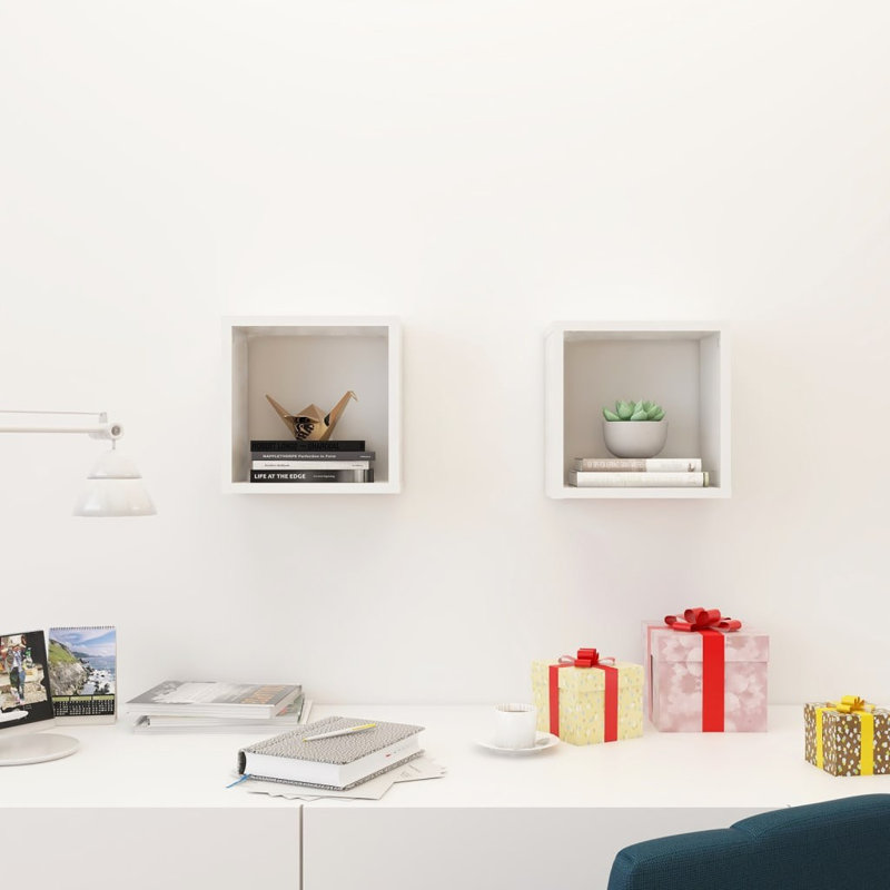 Glenetta 2 Piece Square, 30cm H x 30cm W x 15cm D, White