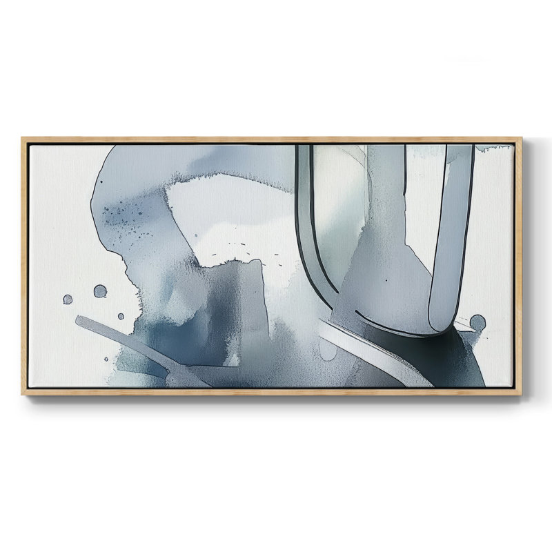 Série abstraite-DCC XXXIV- Toile tendue avec châssis tendue, prête à être accrochée, H 25 po x l 41 po, Naturel