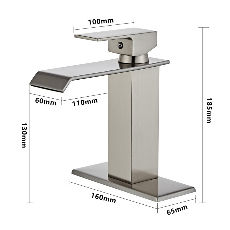 Single-Hole Single-handle Bathroom Faucet, Brushed Nickel
