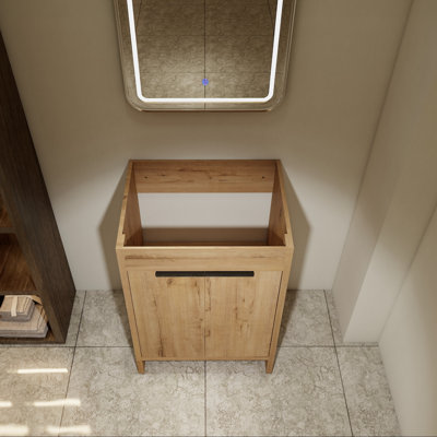 24" Freestanding Bathroom Vanity Base with Soft-Close Door