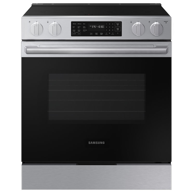Bespoke 6.3 cu. Ft. Smart Slide-In Electric Range with No-Preheat Air Fry Max in Stainless Steel