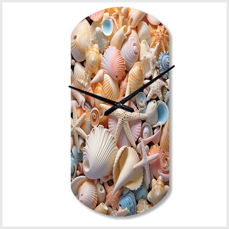 Seashell Realistic Treasures Realism - Horloge murale en forme de coquillage, Petit