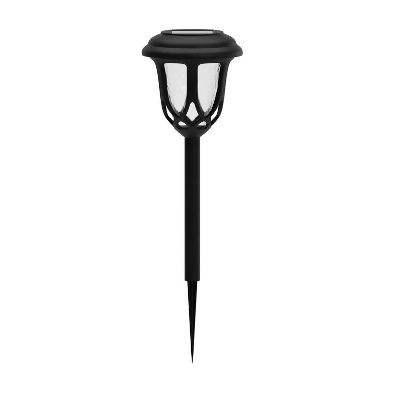 Black Tulip Design LED Solar Pathway Lights Set of 8