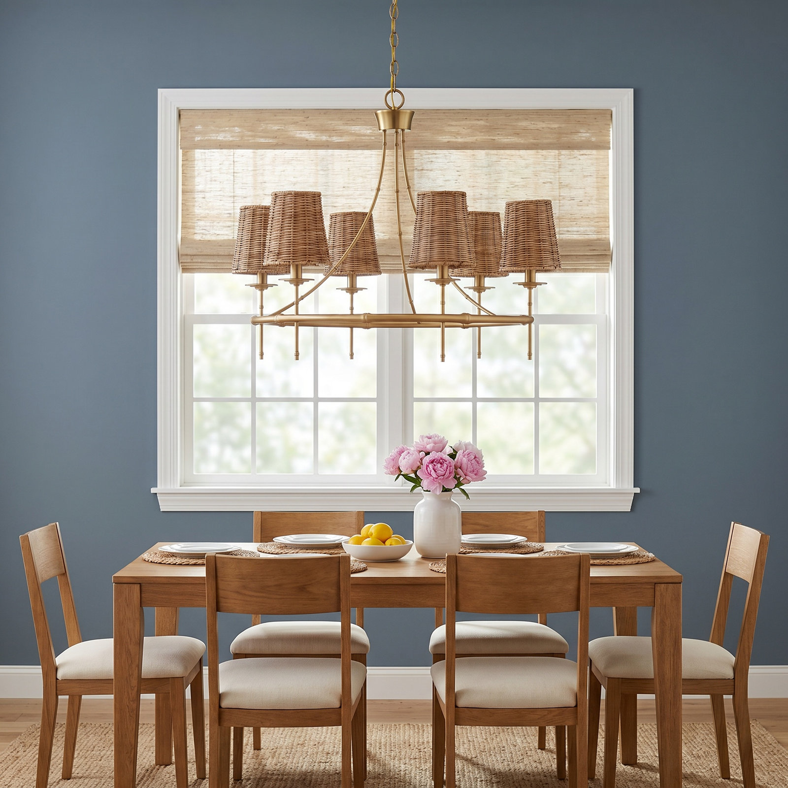 Ashbury 6-Light Chandelier in Warm Brass