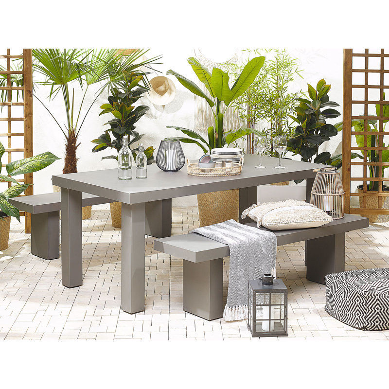 Lauge 4 - Person Concrete Dining Set