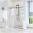 56"-60"W*72" H Frameless Single Sliding Shower Door – 5/16" (8mm) Clear Tempered Glass, Bypass Design with Matte Black Finish-122862326