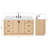 Ariel Kellie 66 Inch Single Oval Sink Bathroom Vanity With Carrara Quartz Countertop-105988569
