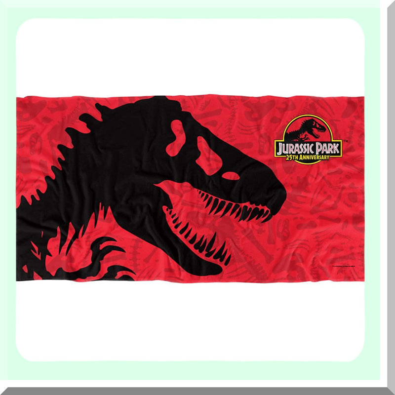 Jurassic Park 25th Anniversary Commemorative Beach Towel 30 x 60 - Officially Licensed
