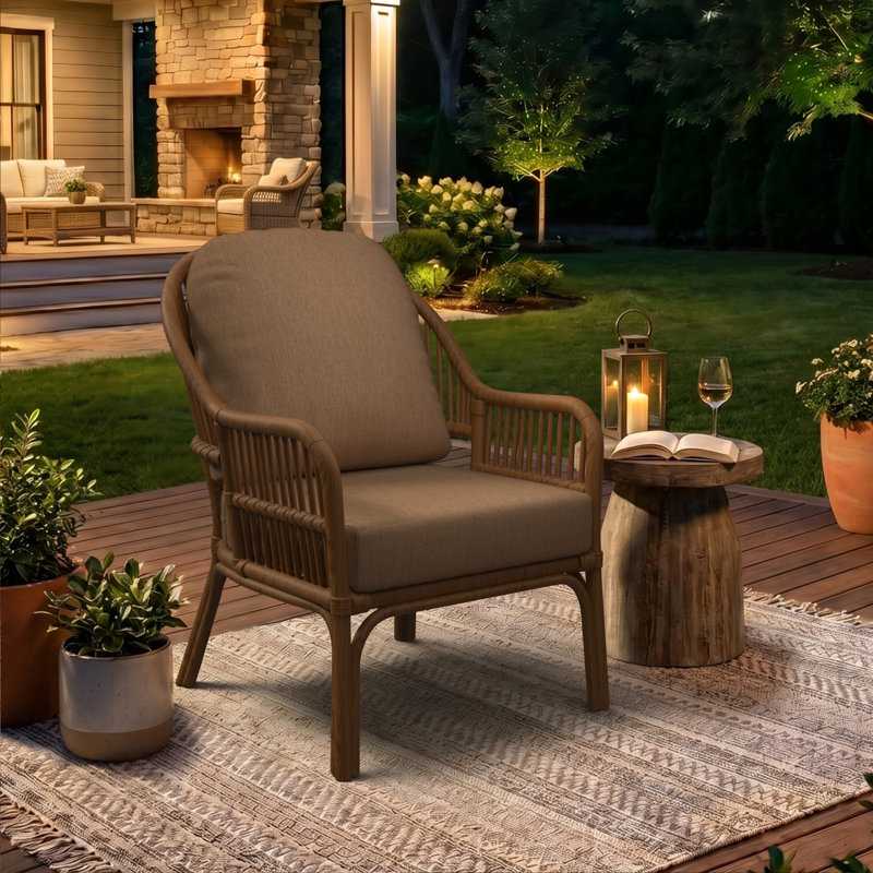 Coussin de chaise longue Amala Sunbrella®, Toile Sunbrella® beige chiné