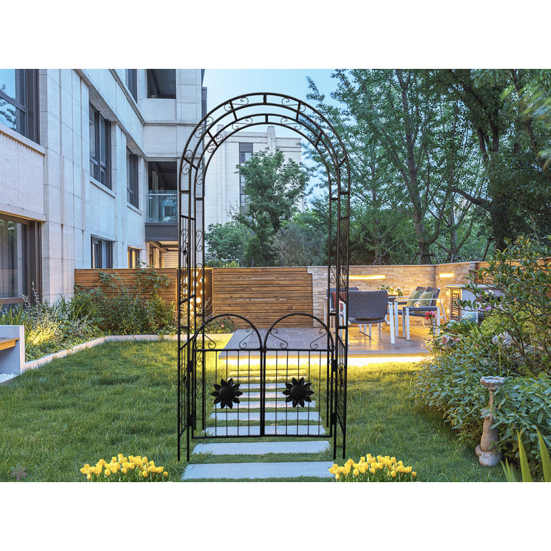 Arche de jardin en métal avec portes Arbor Trellis
