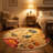 Botanical Bloom Vintage Non-Slip Round Floral Area Rug-1650634594