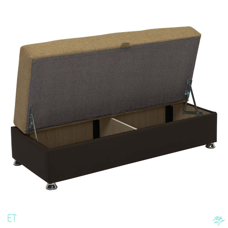 Primenest Nimbusflow Collection Upholstered Convertible Loveseat With Storage