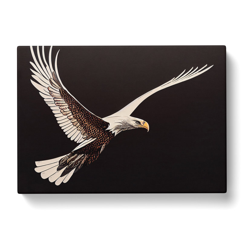 Delightful Eagle Bird - Wrapped Canvas Print, 50cm H x 76cm W x 3cm D