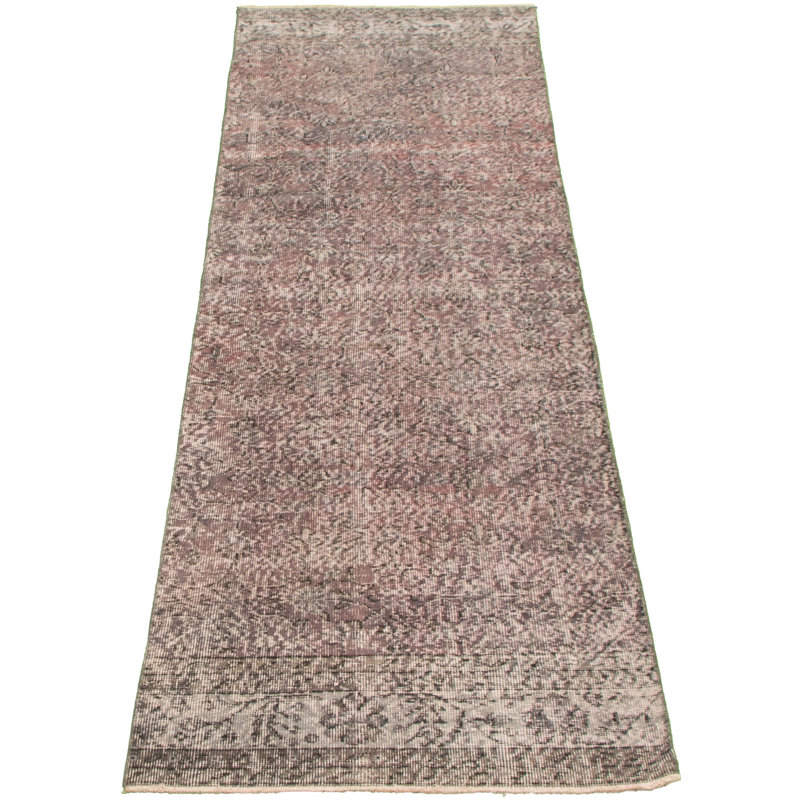 Tapis de couloir en Tapis décoratif laine noué à la main des années 1980 de conception unique 2 pi 11 po x 9 pi 11 po Bombela