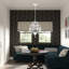Lustre en forme de globe à 4 lumières avec détails en cristal Roush-22508854