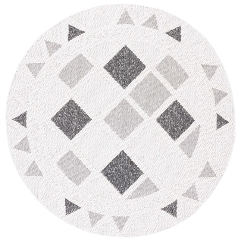 Lotus Performance Geometric Rug, Round 6'7"