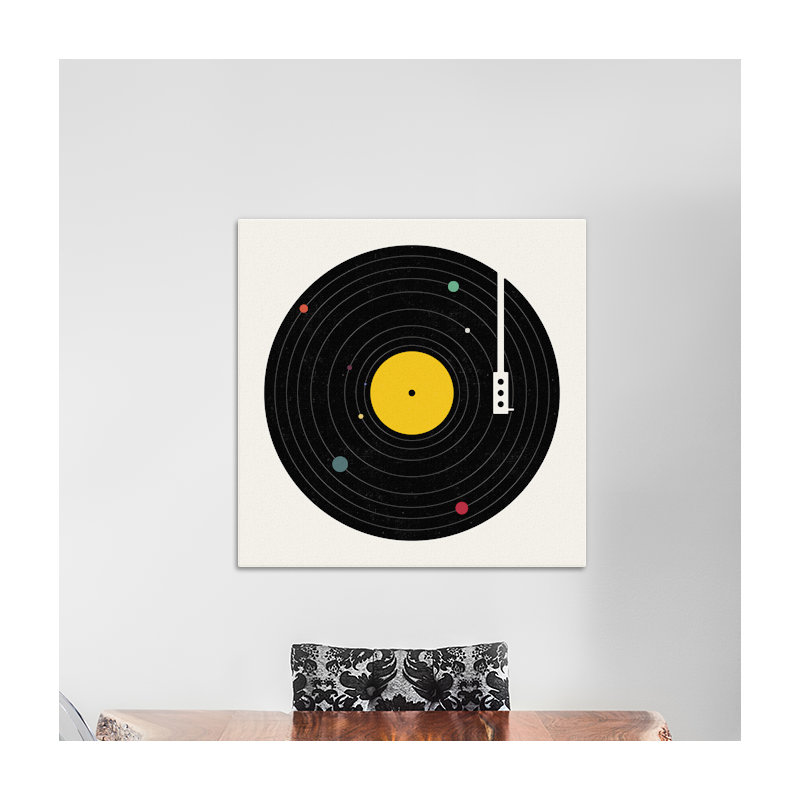 « music everywhere », impression sur toile tendue, H 12 po x l 12 po x P 1,5 po