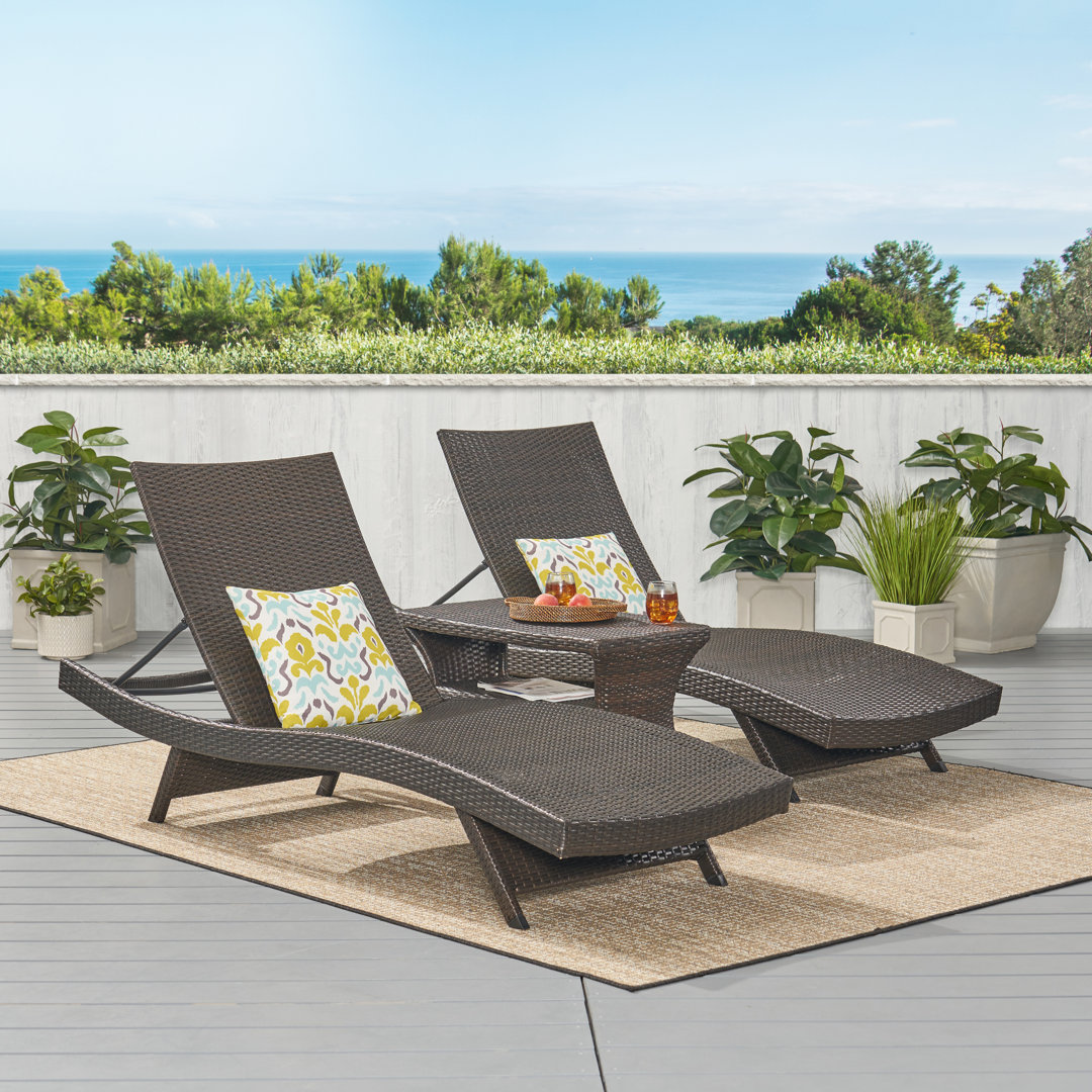 Penley 79.25" Long Reclining Chaise Lounge Set Brayden Studio® 